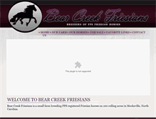 Tablet Screenshot of bearcreekfriesians.com